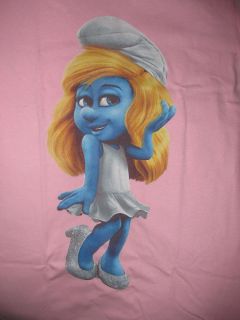 Smurfette Sexy Katy Perry T Shirt Adult Ladies White or Pink Baby Doll