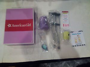 American Girl Injury Care Set Crutches Leg and Arm Cast Ice Pack Etc