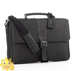 ★ $460 KENNETH Cole Reaction Columbian Leather Business Case ★ Black