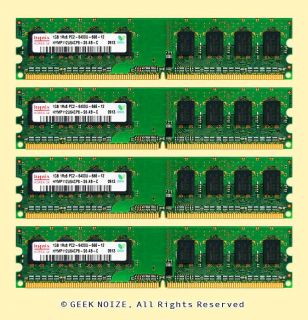 Desktop RAM 4GB 4X 1GB PC2 6400U Nonecc DDR2 800 240 Pin Memory Fits Dell HP IBM