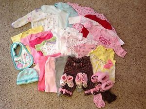 Baby Girl Clothing Lot Sizes 0 3 and 3 Months Carter's Gymboree More
