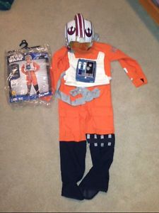 Child Kids Boys Star Wars x Wing Pilot Costume Size Small 4 6 Luke Skywalker