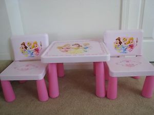 Disney Princess Pink Funtime Table Chairs Set Very RARE