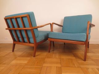 Mid Century Modern Lounge Chairs Club Chair Mel Smilow Pair Set Two 2 RARE