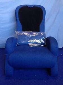iJoy 100 Human Touch Massage Chair Recliner Blue Denim I Joy I132856