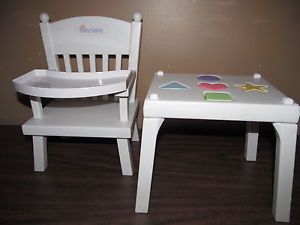 Pleasant Company American Girl 15" Bitty Baby Doll High Chair Shape Puzzle Table