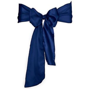 100 Navy Blue Satin Chair Covers Sash Bow Wedding Party