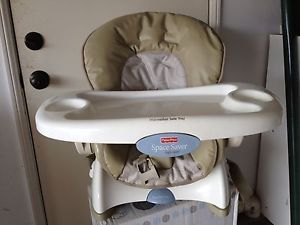 Fisher Price Space Saver High Chair Booster Seat Recline Tray Table Dining Feed