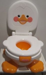 Fisher Price Ducky Fun 3 in 1 Potty Chair Toilet Trainer Step Stool Duck Sounds