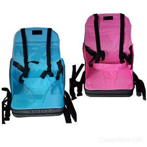 Extra Comfort on The Go Baby Booster Seat Travel High Chair Car Seat Blue Pink