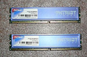 Patriot Signature 2 GB DDR SDRAM 400 PC3200 Dual Channel Kit Extra 1GB