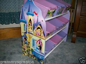Disney Pink Lavender Princess 9 Drawer Storage Bin Toy Box for Organization