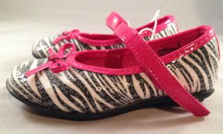 Circo Girls Infant Toddler Zebra Animal Print Hot Pink Shoes Black White Sz 5