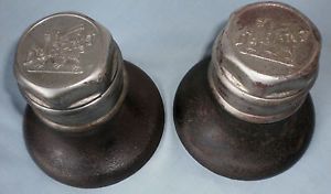 Vintage 1920 1926 Durant Cast Iron Dust Covers and Wheel Caps