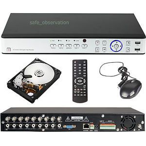 8 Channel Video Audio CCTV Security Surveillance 1TB Hard Drive Recorder DVR