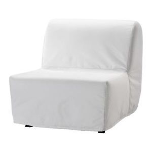 IKEA Lycksele Chair Bed Futon with White Cover Sofa Bed Single Bed