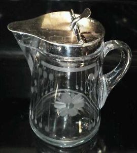 Antique Glass Syrup Pitcher