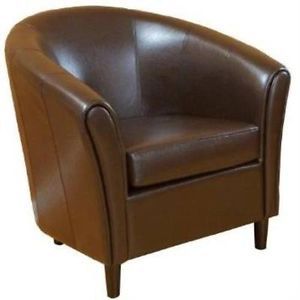 Best Napoli Leather Club Chair Brown $799 99