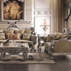 Formal Luxury Loveseat Chair 2 PC Traditional Style Living Room Set HD 272