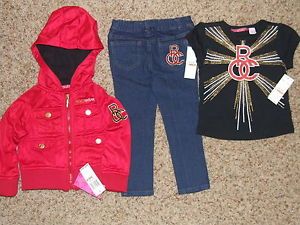 Rocawear Girl's 3 Piece Set Size 2T Hoodie Jeans and T Shirt