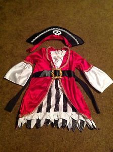 Size 2T Pirate Girl Halloween Costume Toddler Princess Disguise Brand Too Cute