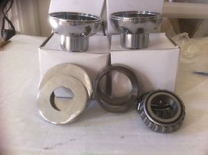 New Tapered Neck Cups for Harley Complete Kit w Races Bearings Dust Covers