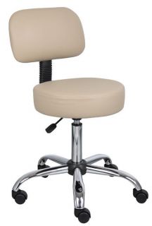 NEW COMMERCIAL BEIGE VINYL MEDICAL DENTAL TATTOO SALON STOOLS CHAIRS WITH BACK