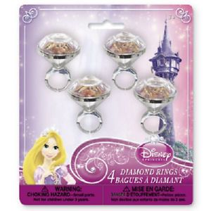 Disney Princess Tangled 4 Diamond Rings Birthday Party Supplies Favors