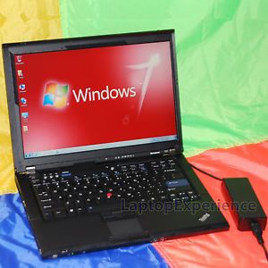 IBM Lenovo ThinkPad T61 Laptop 2 4GHz 160GB 2GB Windows 7 DVDRW WiFi Notebook PC