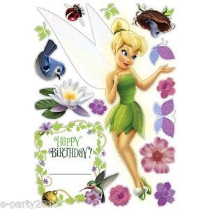 Disney Fairies Tinkerbell Moveable Decorations Stickers Birthday Party Supplies