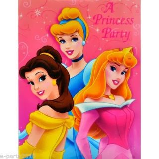 16 Disney Princess Party Invitations Cinderella Birthday Supplies Tarjetas