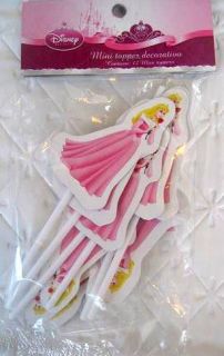 Sleeping Beauty Aurora Toppers 12 Party Supplies Favors Cupcake Cake Decoration