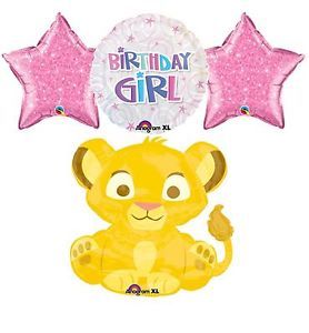 Lion King Balloons Birthday Party Supplies Decorations Girls Simba Pink Star Set