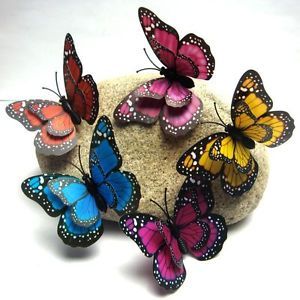 12pcs 3D Mixed Artificial Butterfly for Wedding Decorations Party Supplies 7cm