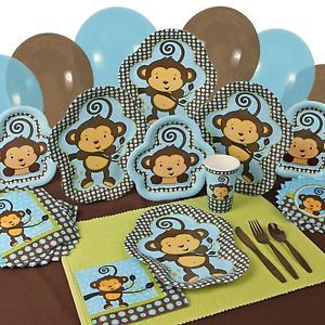 Party Supplies Monkey Boy Baby Shower or Birthday Party