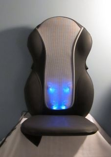 Homedics QRM 400H Shiatsu Quad Roller Heat Back Massager Chair Cushion Massage
