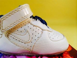 2008 Nike AJF 6 Air Jordan Fusion Infant Boys Crib Shoes 2c White True Blue Wht