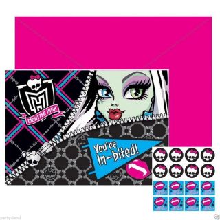8 Pcs Monster High Birthday Party Invitations Birthday Party Supplies