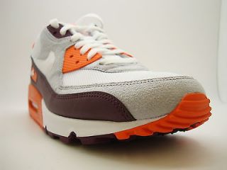 325018 605 Mens Nike Air Max 90 Red Mahogany Safety Orange Running Sneakers QS