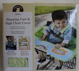 Carter's Child of Mine Shopping Cart High Chair Cover with Harness Boy Monkey