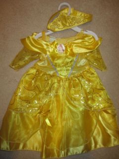 Disney Baby Beauty and The Beast Belle Dress Princess 6 Months Size 2 Piece
