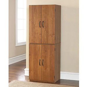 4 Door Storage Cabinet Home Office Furniture Pantry Kitchen Decor Bedroom Garage