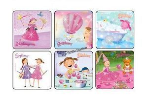12 Glitter Pinkalicious Stickers Kids Girl Birthday Party Goody Bag Favor Supply