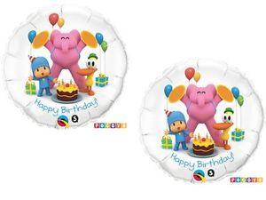 2 Pocoyo Happy Birthday Mylar Foil Balloons Party Supplies Favors Decorations