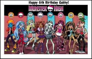 12 Monster High Stickers Loot Goody Treat Favor Gift Candy Bag Labels Party