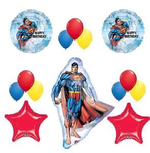 14pc Superman Balloons Set Birthday Party Supplies Decorations Movie Super Hero