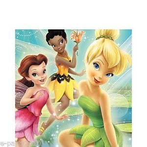 16 Tinker Bell Large Napkins Disney Fairies Princess Birthday Party Supplies