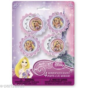 4 Tangled Mirror Keychains Disney Princess Birthday Party Supplies Favors
