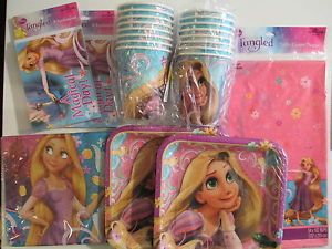 Disney's Tangled Birthday Party Supply Pack Kit Pack Set 16 w Invitations