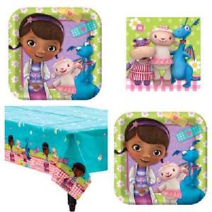 Doc McStuffins Birthday Party Supplies Plates Napkins Tablecover Set 16 or 24
